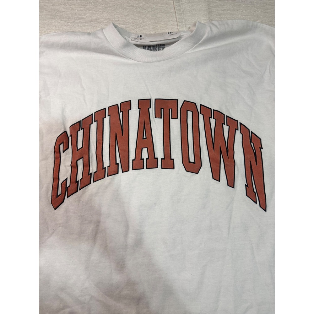 Chinatown Market Mens Peach Puff Arc Graphic T-Shirt White Medium